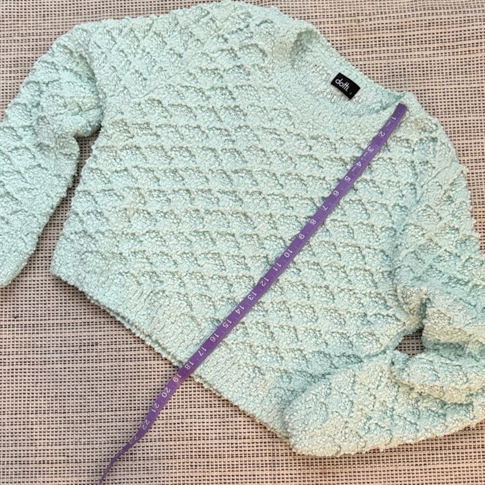 Dotti Mint Green Textured Women's Sweater in excellent condition - Picture 3 of 5